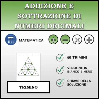 Trimino: Addizione e sottrazione di numeri decimali