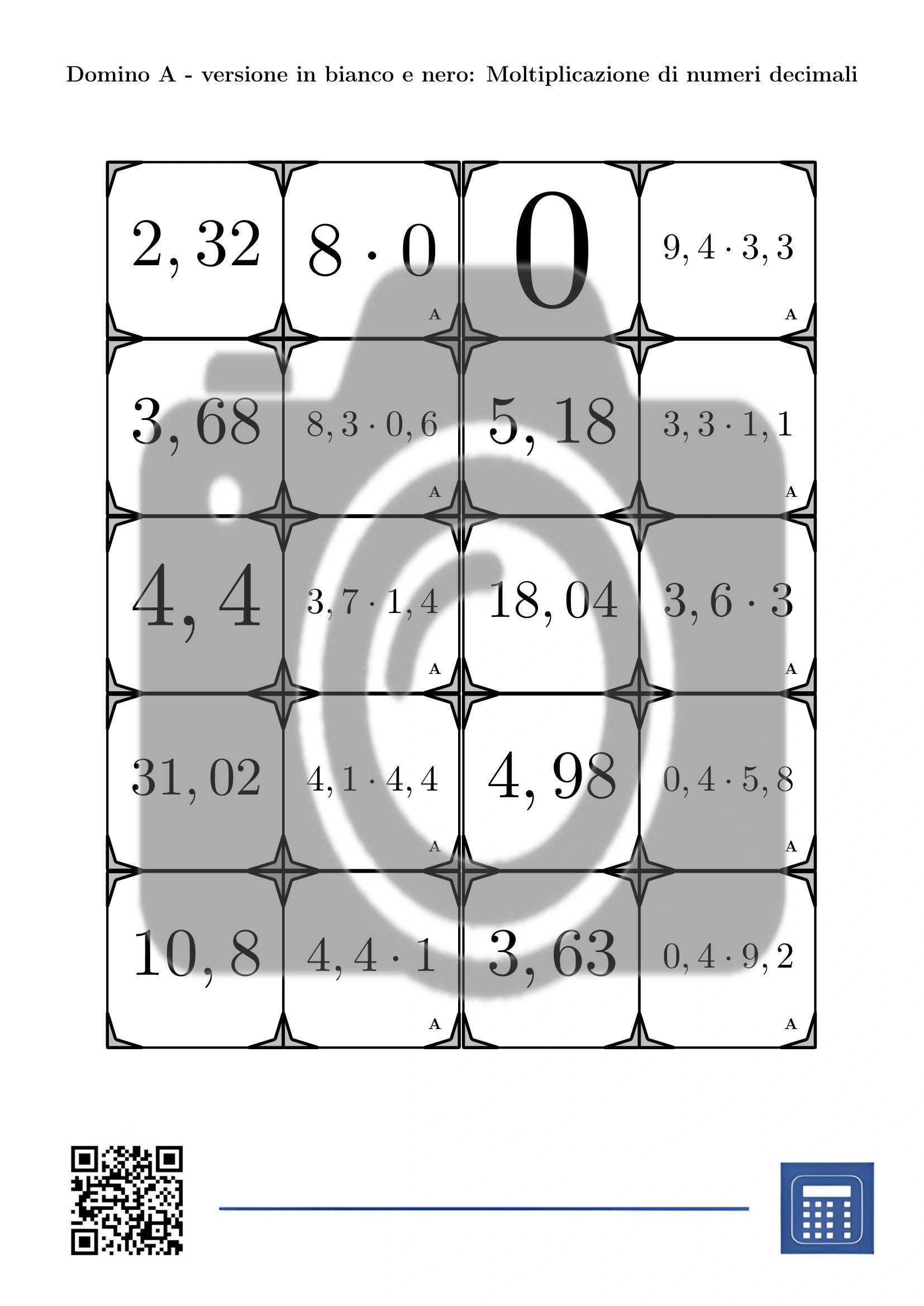 Domino: Moltiplicazione di numeri decimali - immagine 3