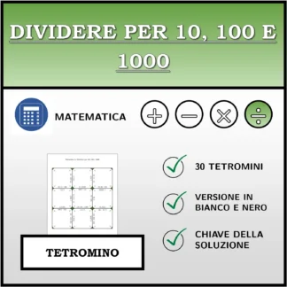 Tetramino: Dividere per 10, 100 e 1000