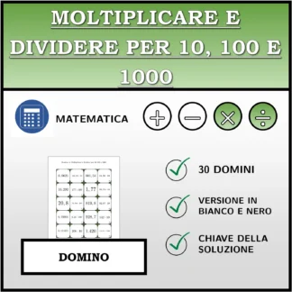 Domino: Moltiplicare e dividere per 10, 100 e 1000