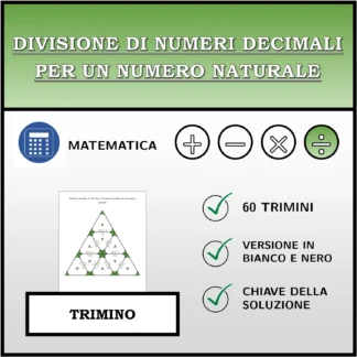 Trimino: Divisione di numeri decimali per un numero naturale
