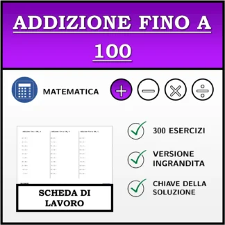Scheda di lavoro: Addizione fino a 100