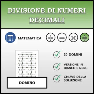 Domino: Divisione di numeri decimali