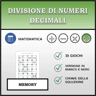 Memory: Divisione di numeri decimali