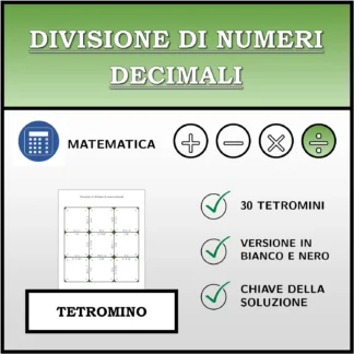 Tetramino: Divisione di numeri decimali