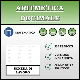 Scheda di lavoro: Aritmetica decimale
