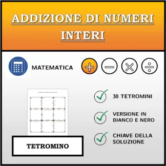 Tetramino: Addizione di numeri interi