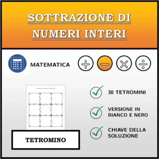 Tetramino: Sottrazione di numeri interi