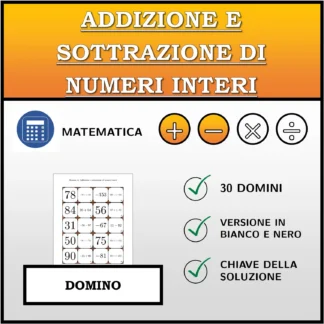 Domino: Addizione e sottrazione di numeri interi