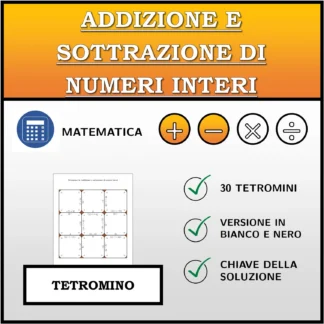 Tetramino: Addizione e sottrazione di numeri interi
