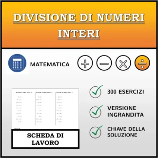 Scheda di lavoro: Divisione di numeri interi