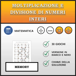 Memory: Moltiplicazione e divisione di numeri interi