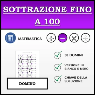 Domino: Sottrazione fino a 100