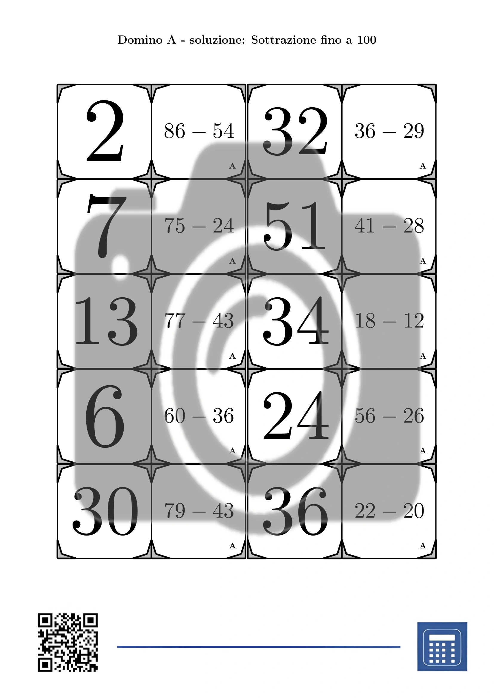 Domino: Sottrazione fino a 100 - immagine 4