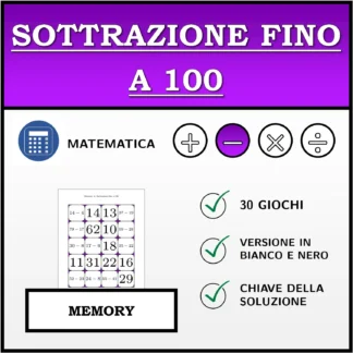 Memory: Sottrazione fino a 100