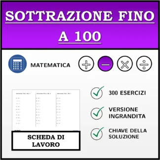 Scheda di lavoro: Sottrazione fino a 100