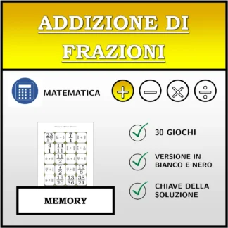 Memory: Addizione di frazioni