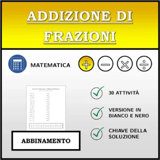 Esercizio di abbinamento: Addizione di frazioni