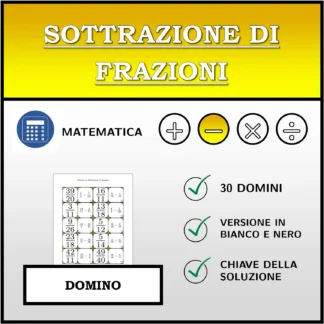 Domino: Sottrazione di frazioni