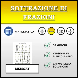 Memory: Sottrazione di frazioni
