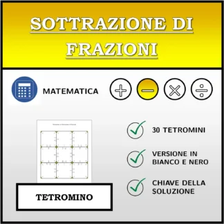 Tetramino: Sottrazione di frazioni