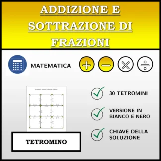 Tetramino: Addizione e sottrazione di frazioni