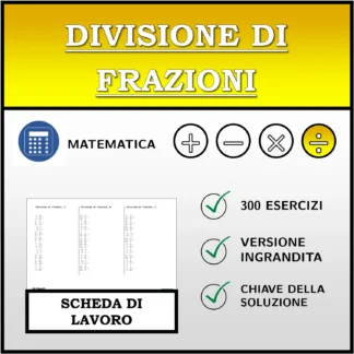 Scheda di lavoro: Divisione di frazioni