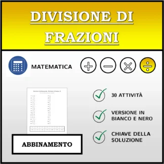 Esercizio di abbinamento: Divisione di frazioni