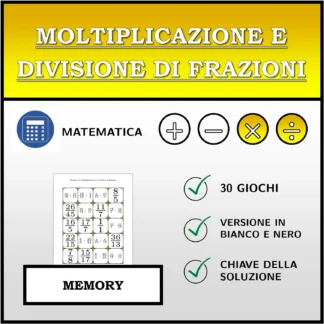 Memory: Moltiplicazione e divisione di frazioni