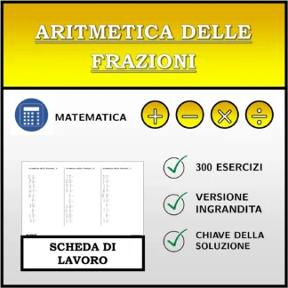 Scheda di lavoro: Aritmetica delle frazioni