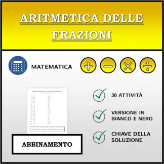 Esercizio di abbinamento: Aritmetica delle frazioni