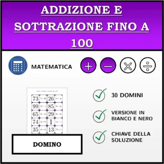 Domino: Addizione e sottrazione fino a 100