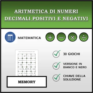 Memory: Aritmetica di numeri decimali positivi e negativi