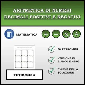 Tetramino: Aritmetica di numeri decimali positivi e negativi