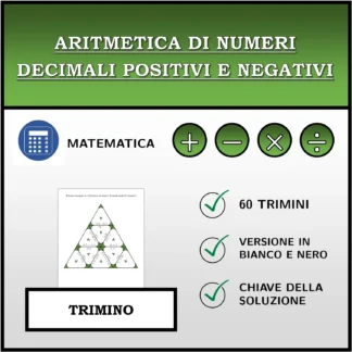 Trimino: Aritmetica di numeri decimali positivi e negativi