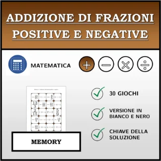 Memory: Addizione di frazioni positive e negative