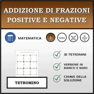 Tetramino: Addizione di frazioni positive e negative