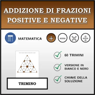 Trimino: Addizione di frazioni positive e negative