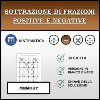 Memory: Sottrazione di frazioni positive e negative