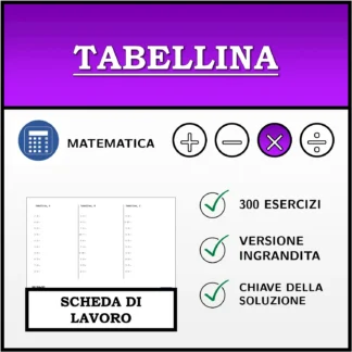 Scheda di lavoro: Tabellina