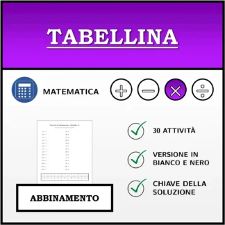 Esercizio di abbinamento: Tabellina
