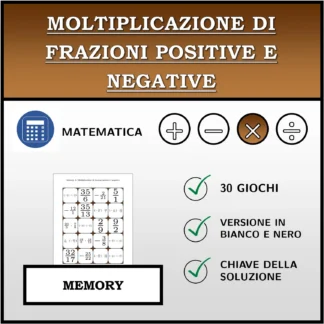 Memory: Moltiplicazione di frazioni positive e negative
