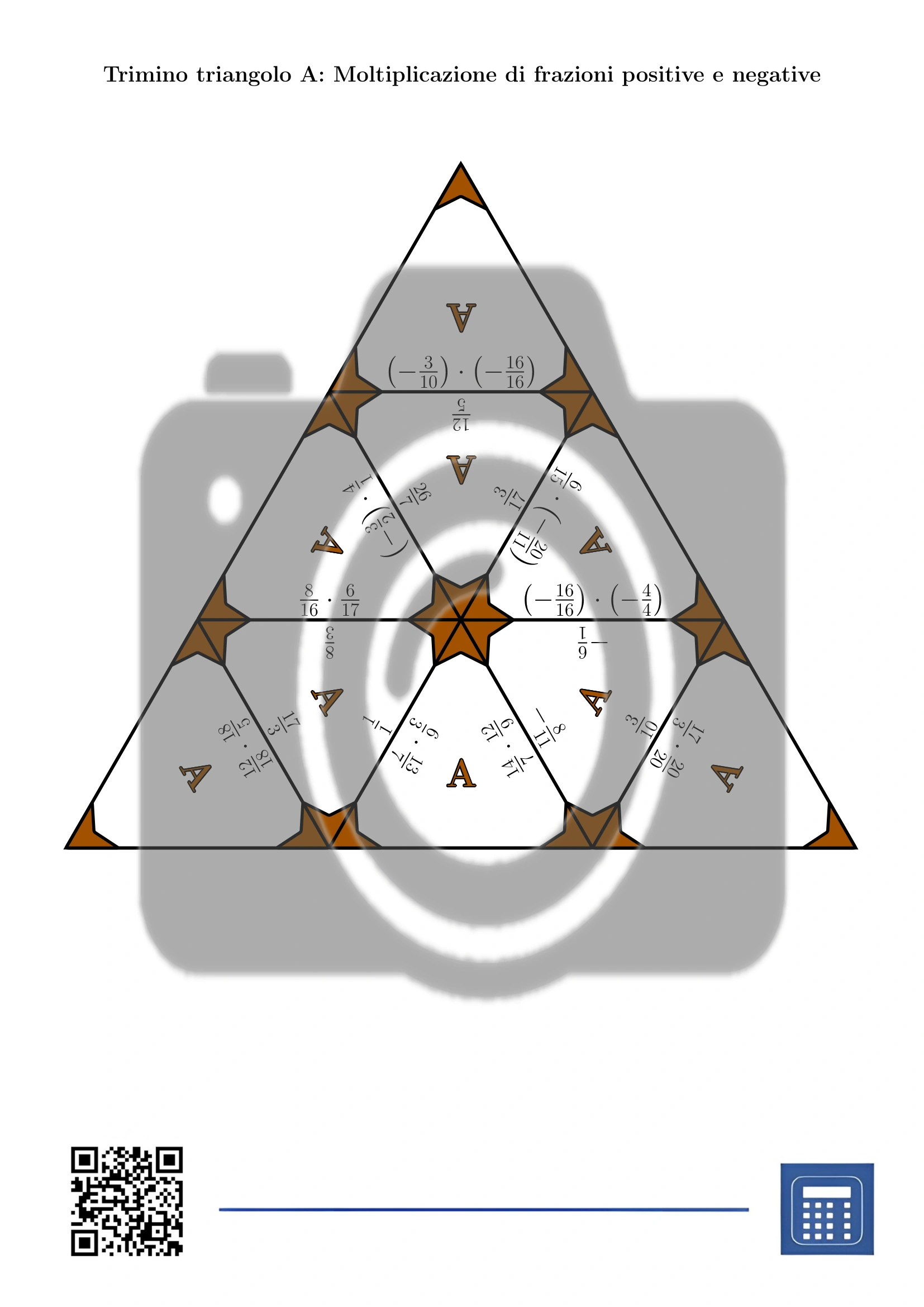 Trimino: Moltiplicazione di frazioni positive e negative - immagine 2