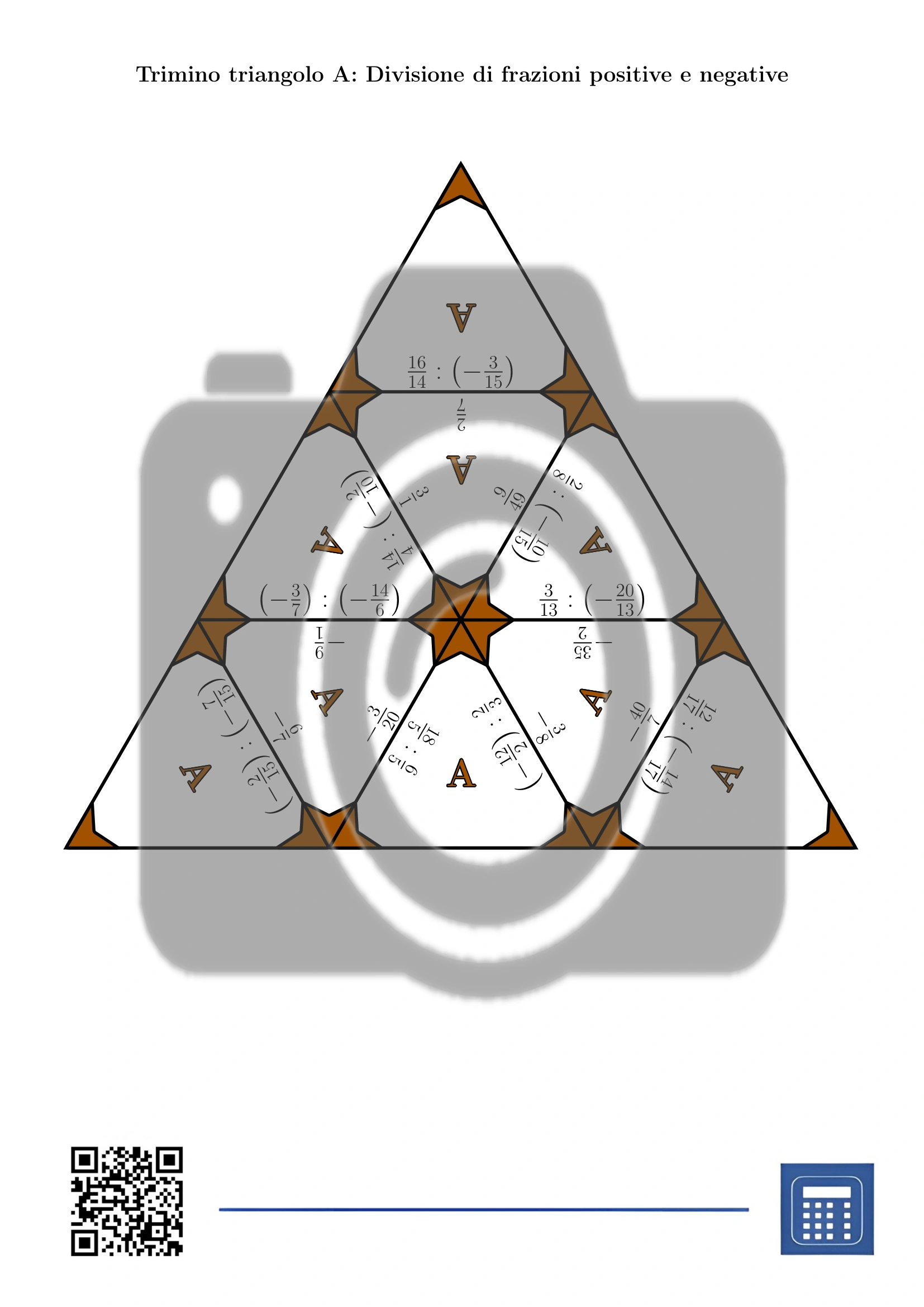 Trimino: Divisione di frazioni positive e negative - immagine 2