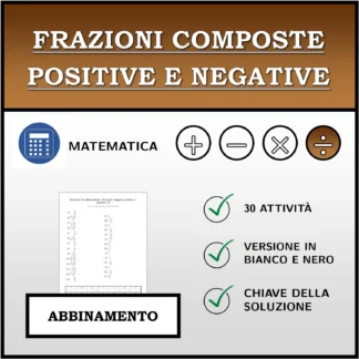 Esercizio di abbinamento: Frazioni composte positive e negative