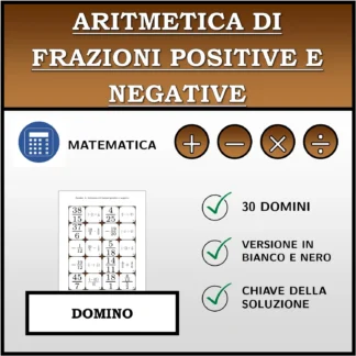 Domino: Aritmetica di frazioni positive e negative
