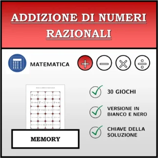 Memory: Addizione di numeri razionali