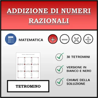 Tetramino: Addizione di numeri razionali