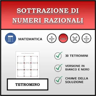 Tetramino: Sottrazione di numeri razionali