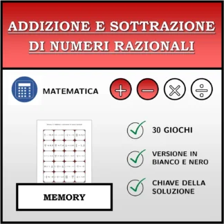Memory: Addizione e sottrazione di numeri razionali